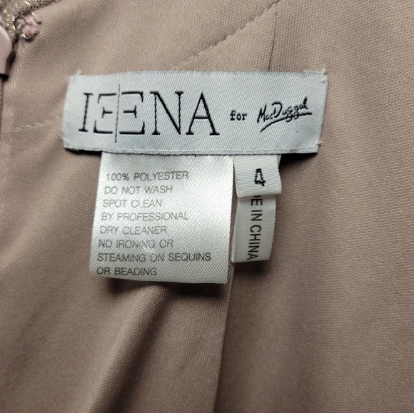 Ieena for Mac Duggal Draped Shimmer Open Back Dress Size 4 - Picture 12 of 12